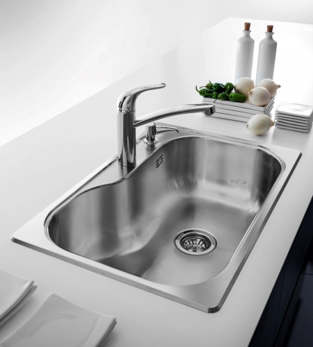 Bacha de cocina simple Johnson Luxor SI71STAD