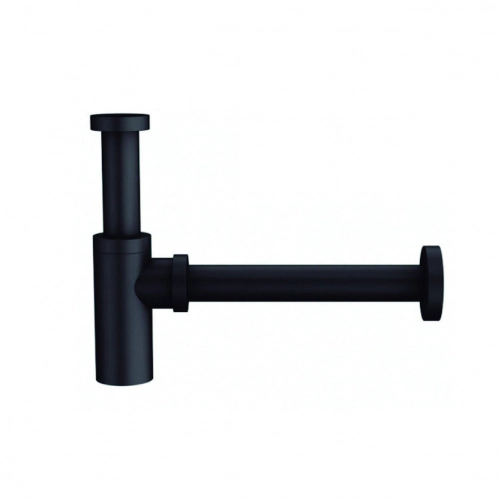 Sifón Minimalista Ideal negro mate extensible 1618