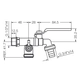 Grifería de lavadero FV 13 mm jardin para manguera 0436.04-13