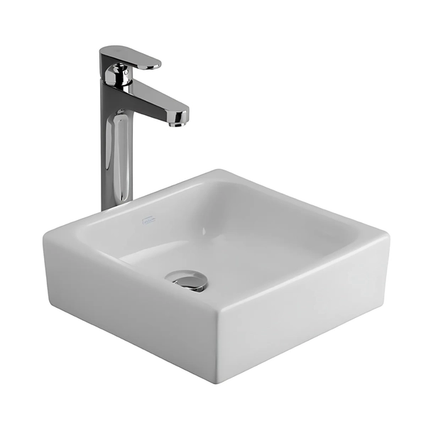 Bacha de baño Ferrum tori de apoyar cuadrada TOR-BH-046-BL