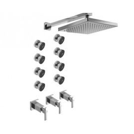 Griferia de ducha Hidromet 2V c/ ducha esc  Geometry Lever