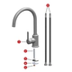 Griferia monocomando cocina Movie black 20-146N