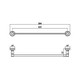 Accesorio Andez Toallero Barral Largo Match Classic Cromo