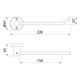 Toallero FV arizona corto cromo 0163/B1-CR