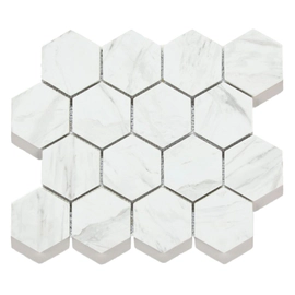 Misiones 26x30 malla hexaglar ariston white  (x un)  rv1021