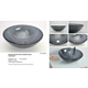 BACHA BAÑO APOYAR STAMPATO VIDRIO NEGRO TRASL 35X13 - 2047