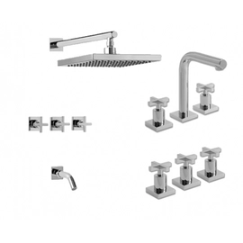 Griferia baño comp. Peirano Santander Lavatorio Bidet Ducha