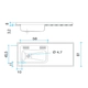 Mesada simple Johnson con bacha AC430 lado izquierdo 2 AG