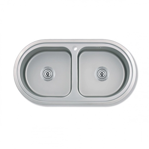 Bacha de cocina Mi Pileta encastrable doble 502E