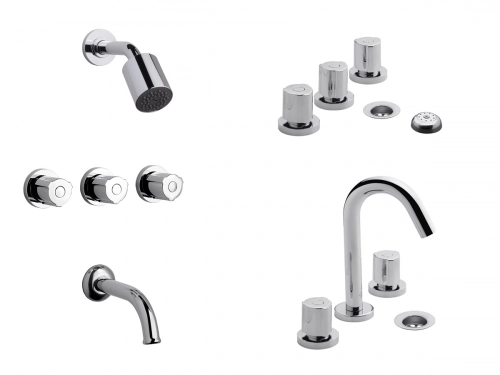 Griferia Baño Completa Fv Radal Bidet Ducha Lavatorio