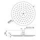 Ducha FV 200 mm fija articulada redonda 0126.MRO-20-CR