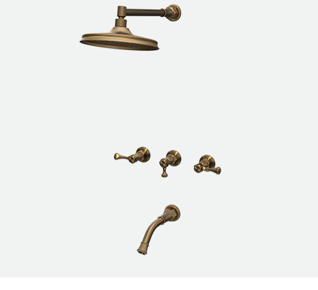 Griferia De Ducha Con Transferencia Antique Lever XXL Bronce Viejo Andez 0604.41