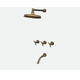 Griferia De Ducha Con Transferencia Antique Cruz XXL Bronce Viejo Andez 0604.40