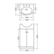 Mueble vanitory Ferrum 48 cm venecia sin bacha VNC-MB-006-BL