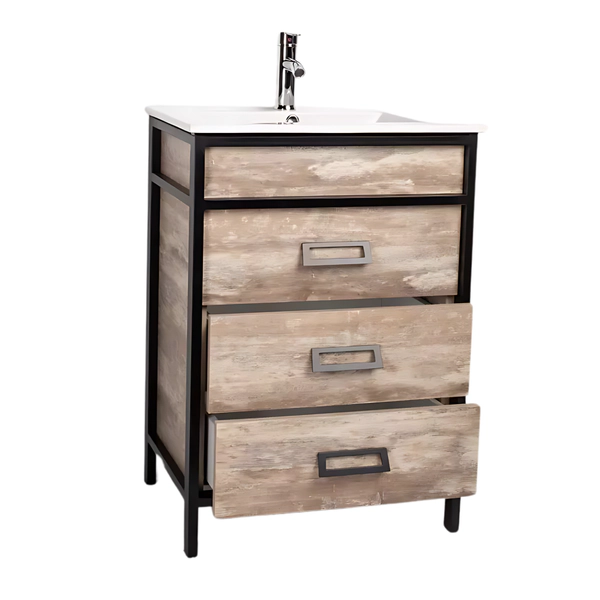 Vanitory Campi iron 60 vintage con mesada 3 ag IR60RCL3
