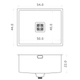 Bacha de cocina Mi pileta 50x40x20 etna simple encastrable 720E