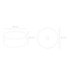Bacha de baño circular Tundra Kitchen West negra
