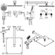 Griferia de ducha Hidromet New Castle 2V c/transf y duchador Lever 51053CRCR