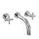 Bacha Travertino +Espejo Oval Travertino y griferia de pared