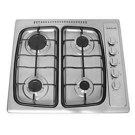 Anafe Domec de empotrar multigas 4 horn acero inox AVXV