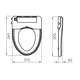 Tapa de inodoro Ferrum traful con sistema bidet TRA-TP-006-BL