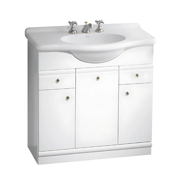 Mueble vanitory Ferrum 80 cm limoges sin mesada blanco LIM-MB-001-BL