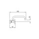 Griferia cocina Peirano Ares p/pared ext. cr. 934/cr
