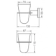 Accesorio baño Fv Portavaso Con Vaso Nerea 169/59 Cromo
