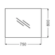 Espejo Ferrum 75x60 cadria wengue CDR-ES-001-WE