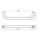 Barral Ferrum 50 cm espacio blanco ESP-BR-002-BL