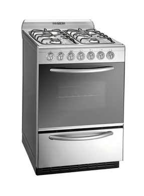 Cocina Domec 56cm 4 hornallas CXULEAV REFLEX