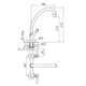 Grifería de cocina FV margot lever pico movil 0416/62L-CR