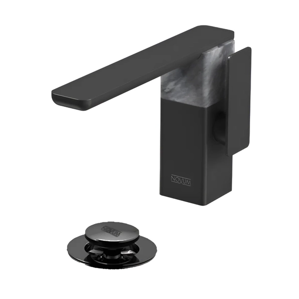 Grifería de lavatorio Novum hito monocomando negro 0181/J5N-FB