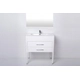 Mueble Curve Campi 80 cm Blanco con Mesada 1AG CU80C/LM