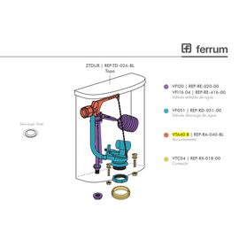 Accesorio repuesto boton Deposito Bari dua VTA40l