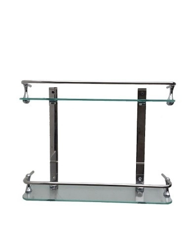 Accesorio Repisa Doble 2 Cristales - Niquel Cromo Kurymar