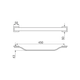 Accesorio de baño Toallero barral Novum Skyline cr 164/J9