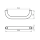 Barral Ferrum 35 cm espacio blanco fijo ESP-BR-001-BL