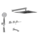 Griferia de ducha Hidromet New Castle 3V c/duchador lever 51010CRCR