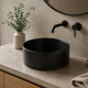 Bacha de baño circular Tundra Kitchen West negra