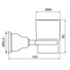 Porta cepillos FV denisse con vaso 0169/64-CR