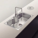 Bacha de cocina Tramontina 86x50x21cm morgana maxi 78fx satinado con accesorios