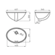 Bacha de baño Ferrum 46x34x19cm armonica arianna ARM-BH-100-BL