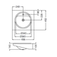 Bacha de lavatorio Ferrum 50x45 con mesada 1 Ag