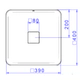 Bacha Deca Slim de apoyo cuadrada 40X40X13.5 negro mate L.11040.94