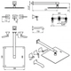 Griferia de ducha Hidromet New Castle lever c/transf black