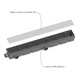 Desague Ideal Lineal encastrable 60cm base ABS rejilla paralela 12135 negro mate