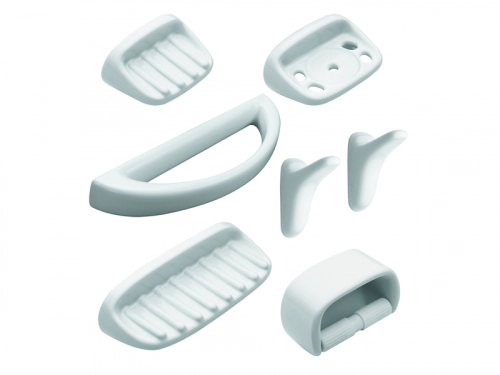 Accesorios Baño Ferrum Juego 7 Piezas Compacto Blanco