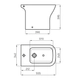 Bidet Ferrum temple blanco 1 ag TEM-BI-100-BL