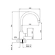 Griferia monocomando cocina Movie black 20-146N
